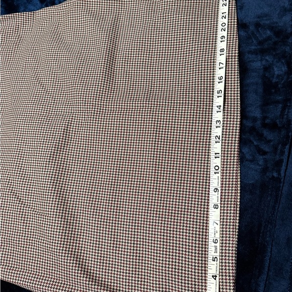 Zara Woman Houndstooth Dress- Burgundy,green and tan - Picture 7 of 9